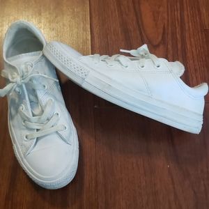 White Leather Converse